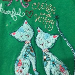 Girls Gap Gemini embroidered long sleeve shirt